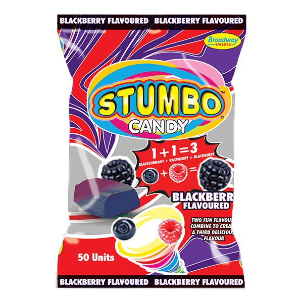 stumbo-candy-blackberry-bag-50 Stumbo Blackberry Flavoured Candy 50 - Image 1